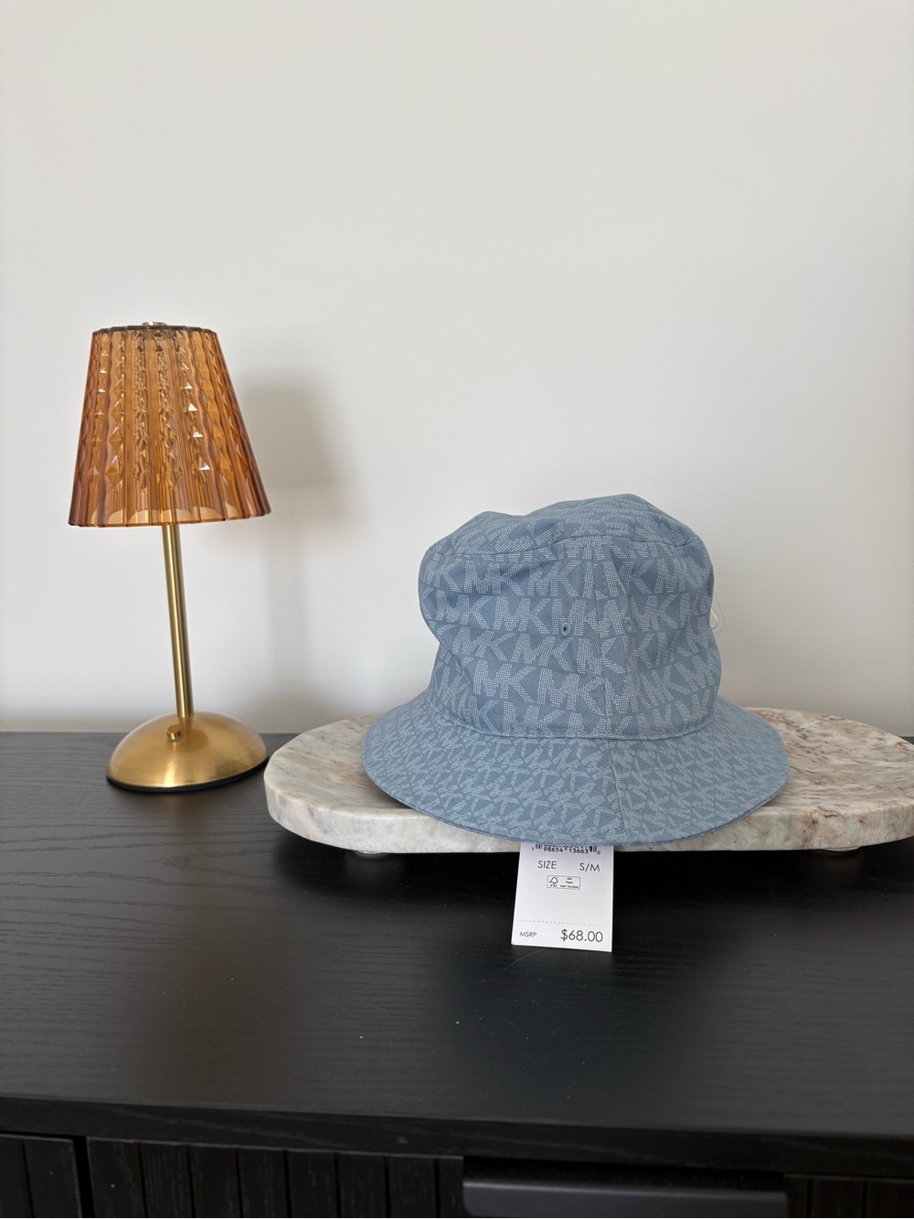 NWT Michael Kors Powder Blue Monogram Bucket Hat